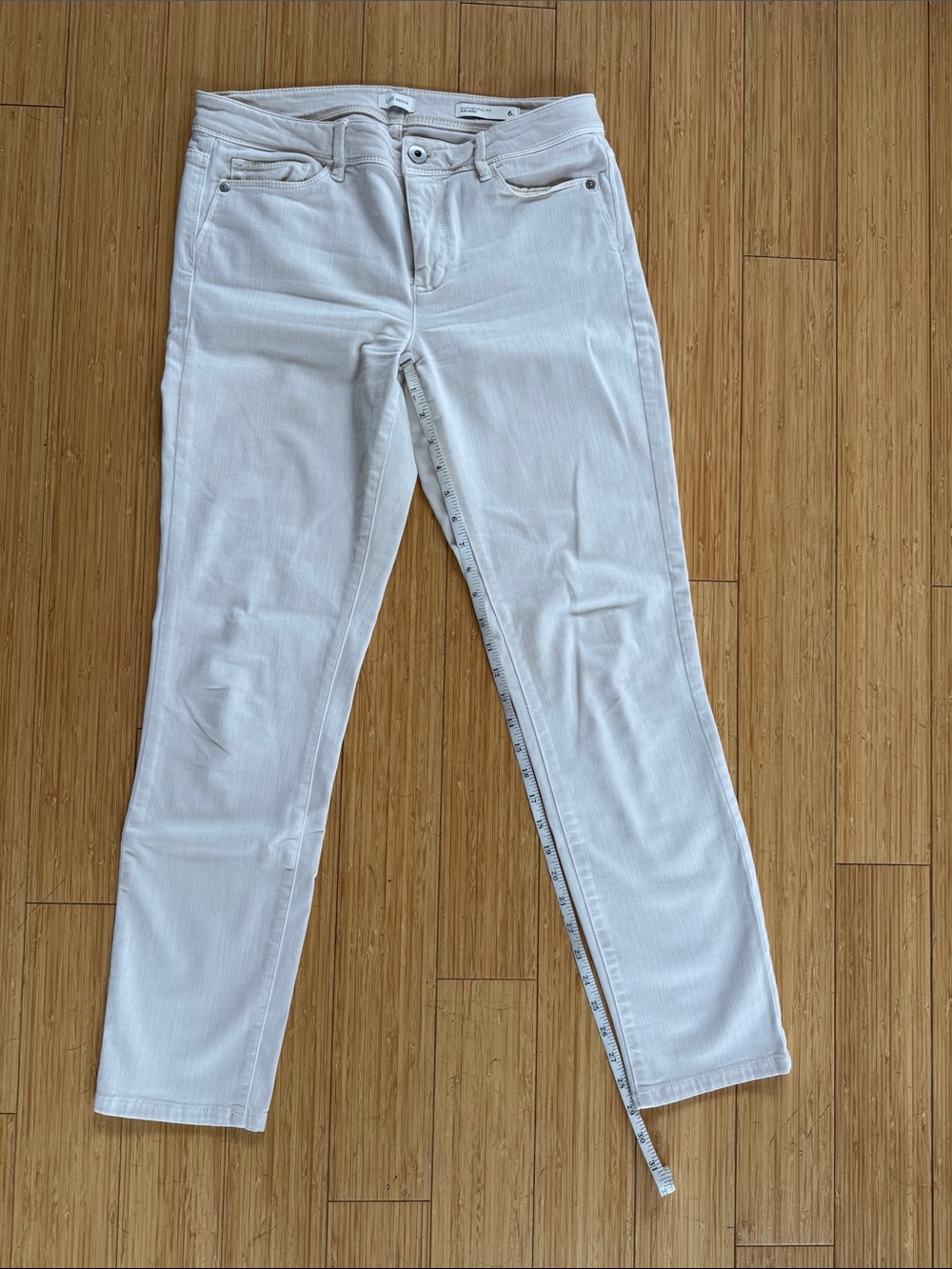 J Jill Cream Straight-Leg Women’s Jeans